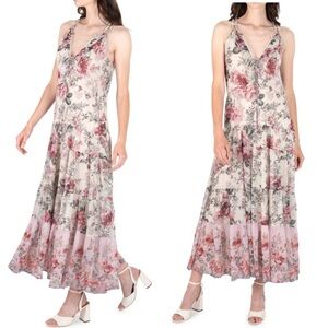 SECRET Mission Emmeline Romantic Floral Boho Chic Maxi Dress NEW Size Small NEW